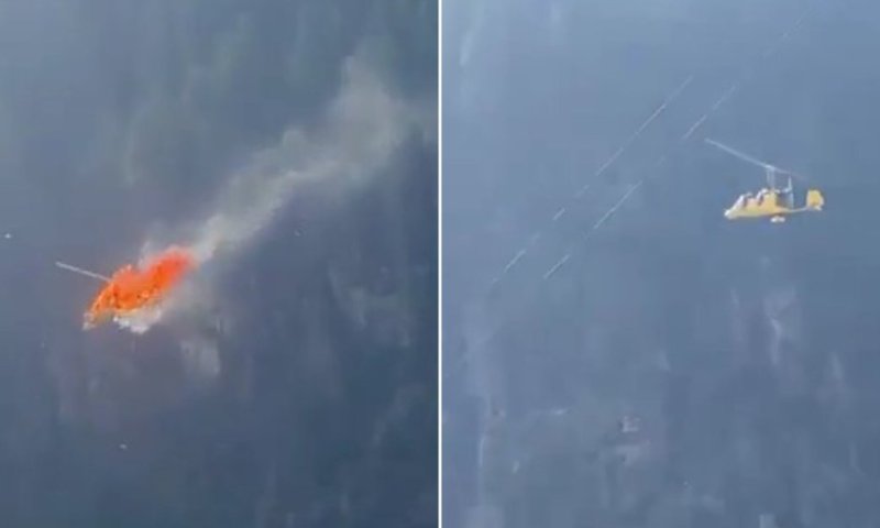 אסון בצפון איטליה: מסוק פגע בכבל חשמל והתרסק סמוך לסכר
