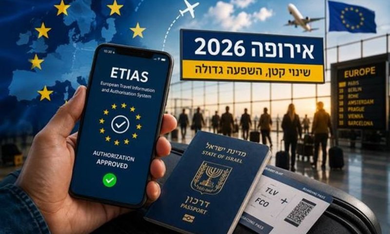 ויזה לאירופה לישראלים: מה באמת משתנה ב-2026? ETIAS