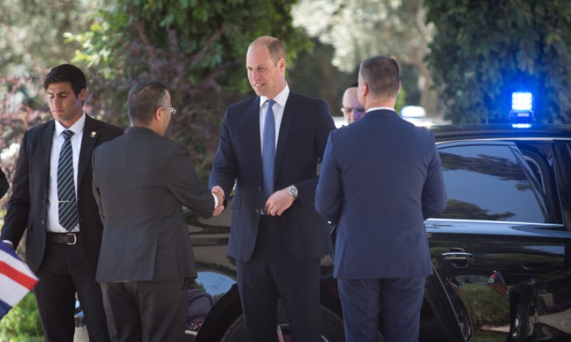 הנסיך הבריטי מגיע לבית הנשיא. צילום: הדס פרוש/ פלאש 90