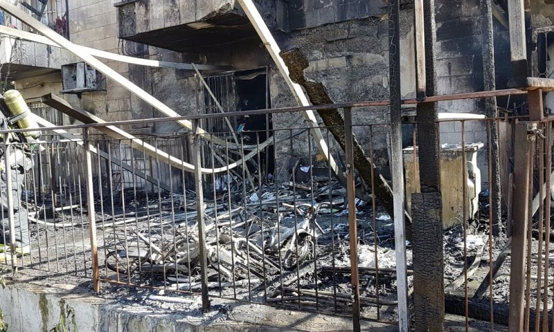 השריפה בשישי. צילום: דוברות כבאות והצלה ירושלים