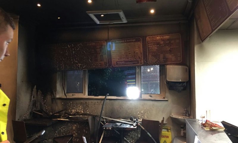 המסעדה לאחר השריפה