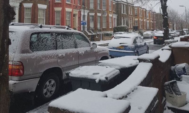 שלג אתמול בלונדון