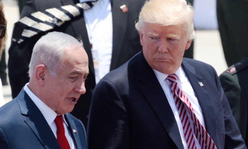 טראמפ עם נתניהו בביקורו בישראל • צילום: פלאש 90