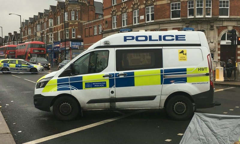מזירת התאונה, צילום מתוך הטוויטר של משטרת לונדון