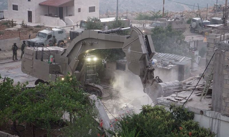 הריסת בית המחבל. צילום: דובר צה"ל