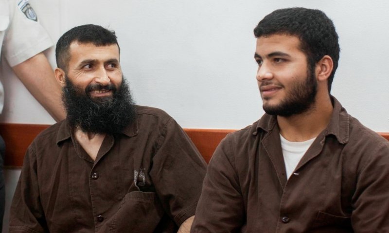זיאד עווד ובנו עז אלדין, רוצחי ברוך מזרחי הי"ד. צילום: פלאש 90