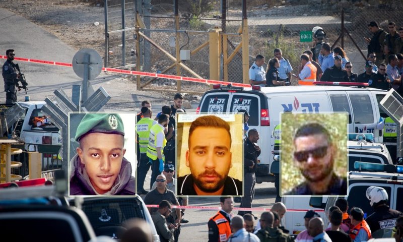 שלושת הנרצחים בפיגוע בהר אדר על רקע הזירה