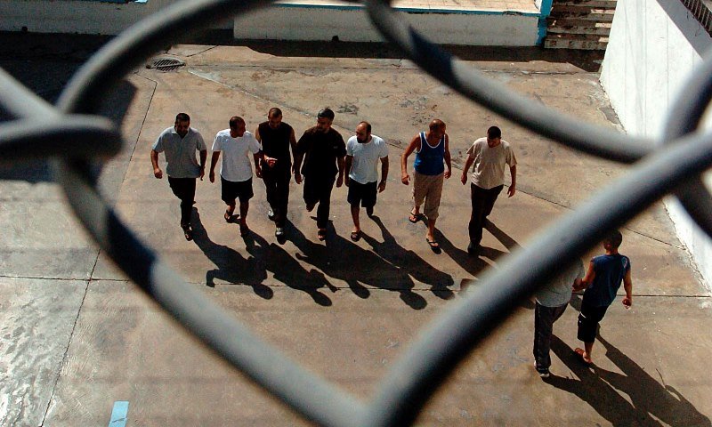 אסירים ביטחוניים בכלא (צילום אליסוטרציה: נתי שוחט, פלאש 90)