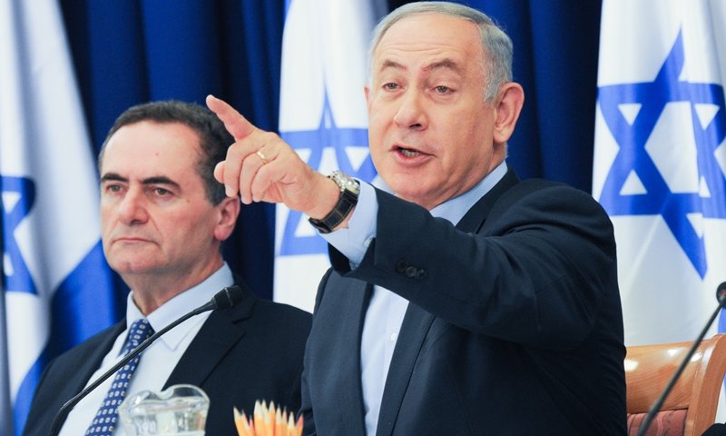 ראש הממשלה נתניהו והשר ישראל כץ