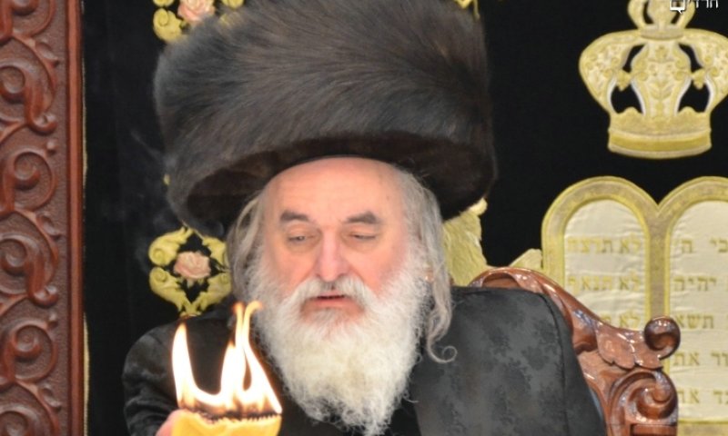 The Rebbe of Vizhnitz on Saturday night. Photo: Yehoshua Fruchter