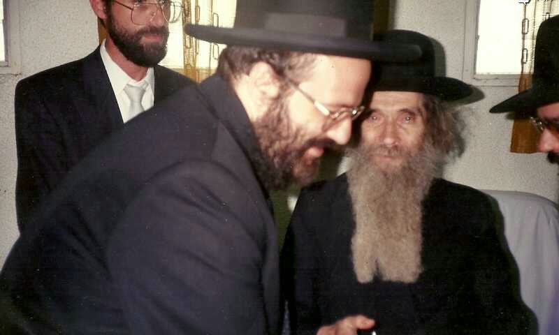 Hagaon R' Aharon Leib Steinman with Hagr"y Ehrenberg in previous days"