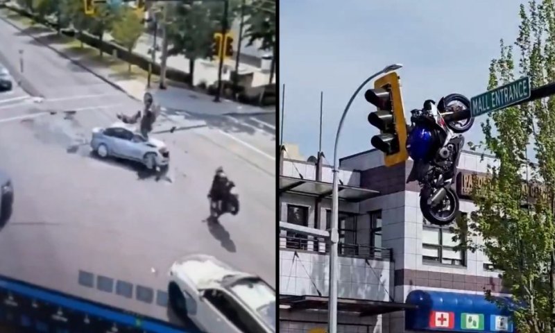ככה הוא הגיע לשם: התיעוד המלא מתאונת האופנוע בקנדה