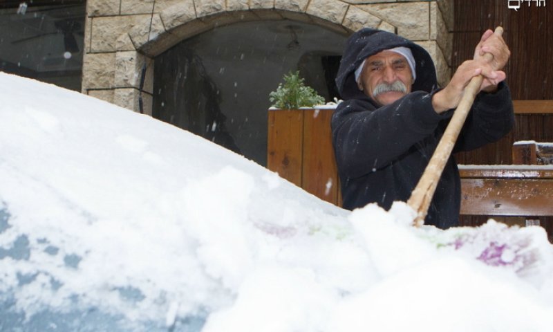 Snow in Jerusalem. Photo: Flash 90 