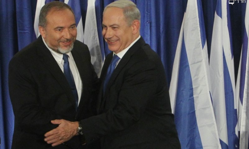 Netanyahu and Lieberman. Photo: Flash 90 