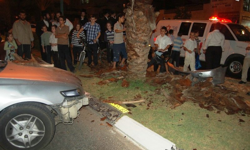 זירת התאונה; צילום חדשות 24