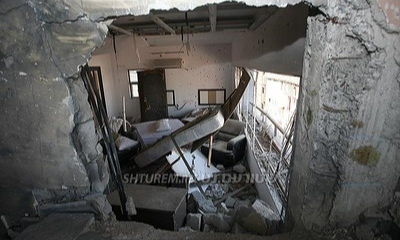 בית חב"ד במומביי לאחר הפיגוע. צילום: מאיר אלפסי, שטורעם