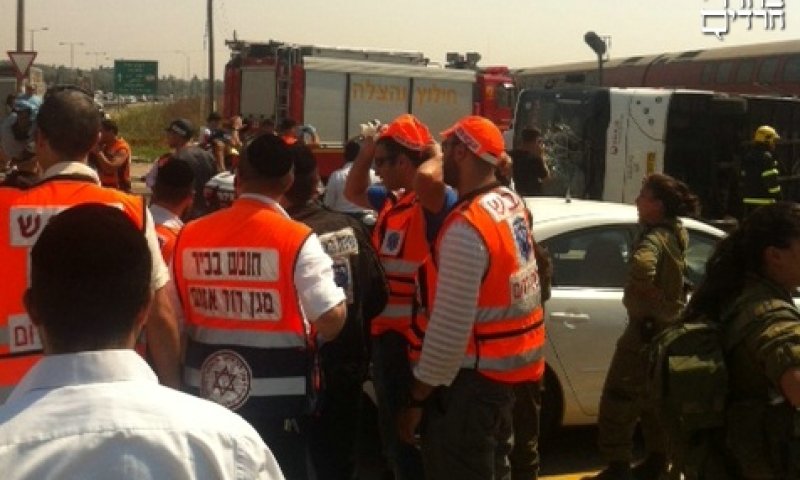 זירת התאונה; צילום משה ויצמן - חדשות 24