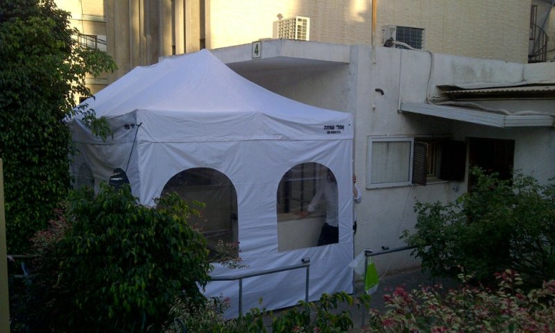 האוהל שהוקם. צילום: אלי כהן