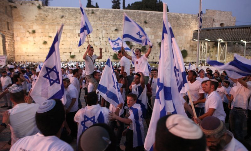 חגיגות יום ירושלים בכותל. צילום: פלאש 90
