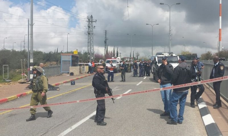 זירת הפיגוע. צילום: עיריית אריאל