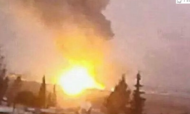פיצוץ בסוריה. צילום: טוויטר