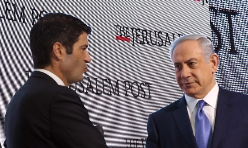 Netanyahu and the French ambassador. Photo: Estie Faraj