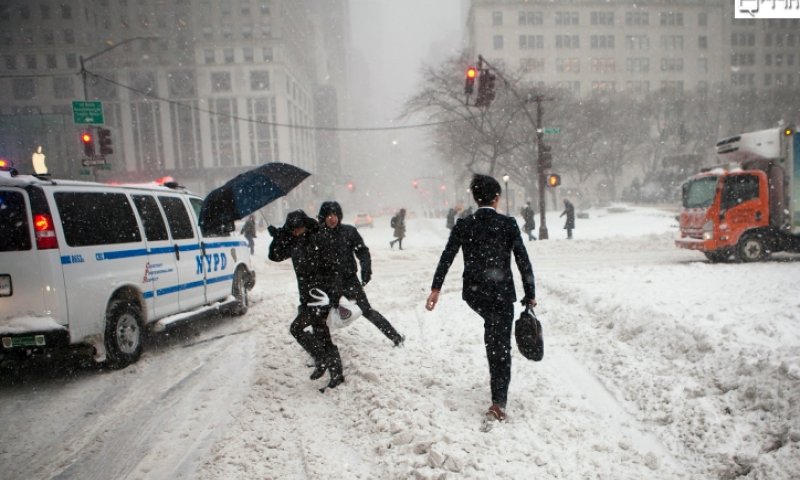 הסופה בניו יורק, צילום: אמיר לוי, פלאש90