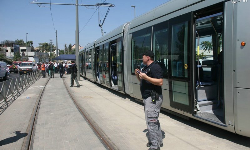הרכבת הקלה בירושלים, צילום: דוברות כבאות והצלה