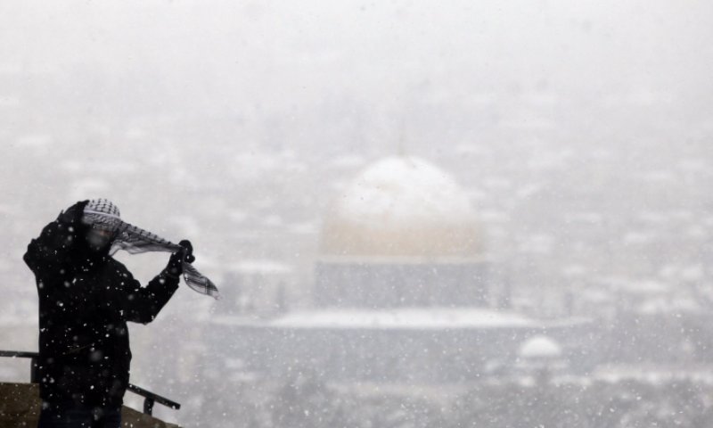 שלג בירושלים. צילום: פלאש 90