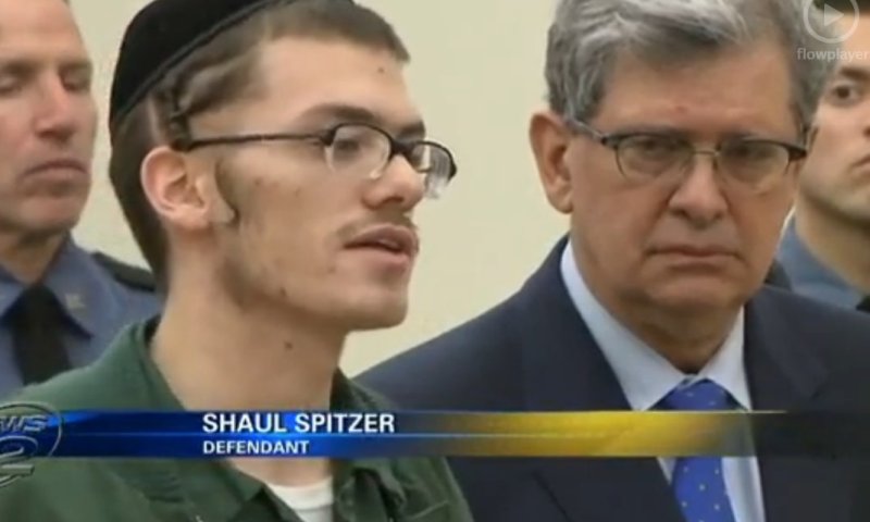 Shauli Spitzer at his trial. Screen photo: NEWS12