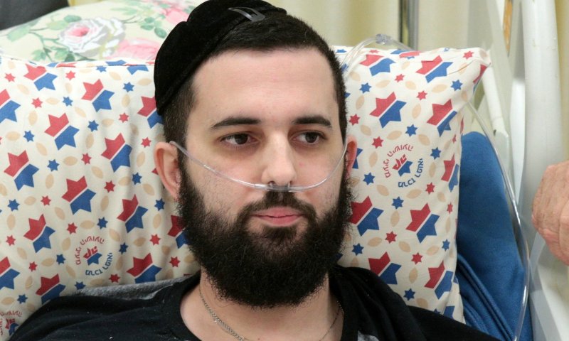 משה ארזי בבית החולים. צילום: קובי הר צבי 