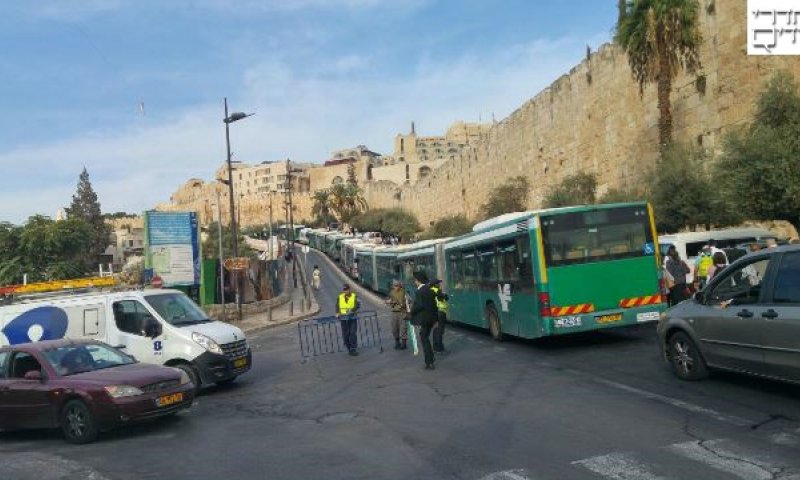 האוטובוסים בשער יפו, צילום: יוסי גוטהולד, חדשות 24