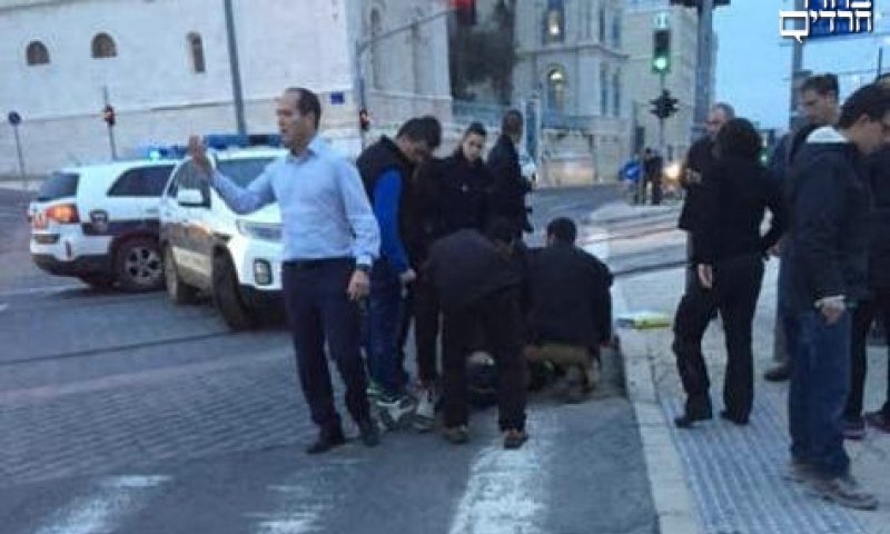 Scene of the attack in Jerusalem