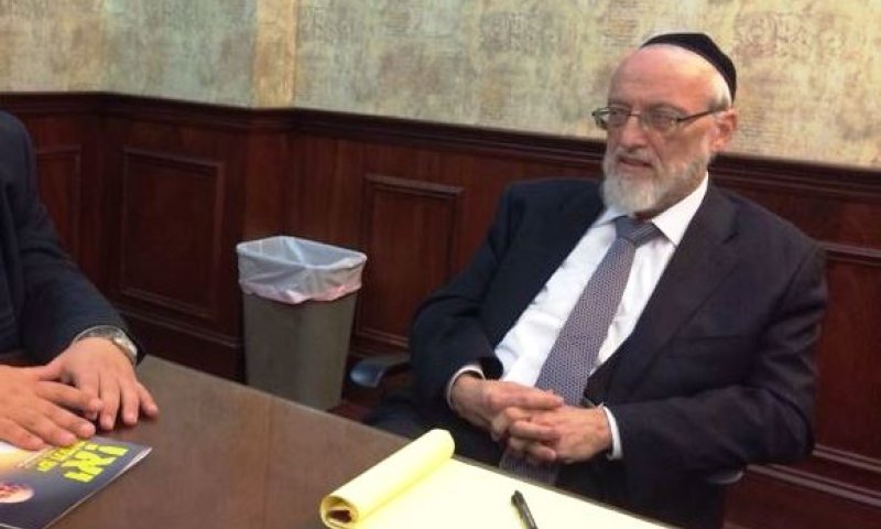 Nachman Culler in interview with Behadrey Haredim. Photo: Yitzchak Bloi
