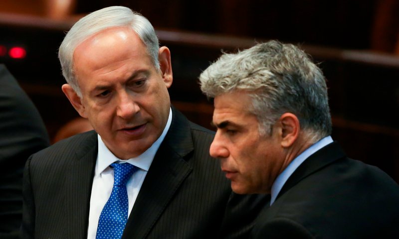 Netanyahu and Lapid. Photo: Flash 90