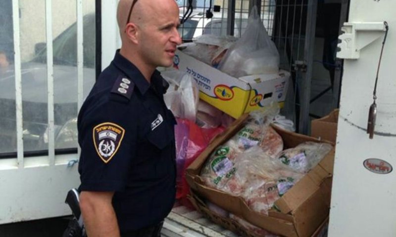 Eli Shelly with the meat. Photo: Police Spokesperson
