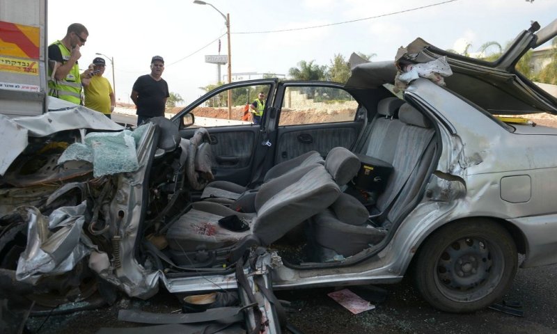 זירת התאונה לפני שבוע. צילום: אתר פאנט