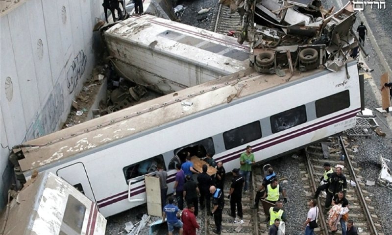 תאונת הרכבת בספרד. צילום ארכיון