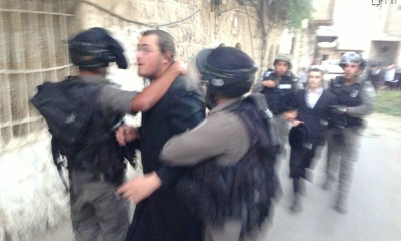 מעצר אחד הצעירים החרדים. צילום: חדשות24