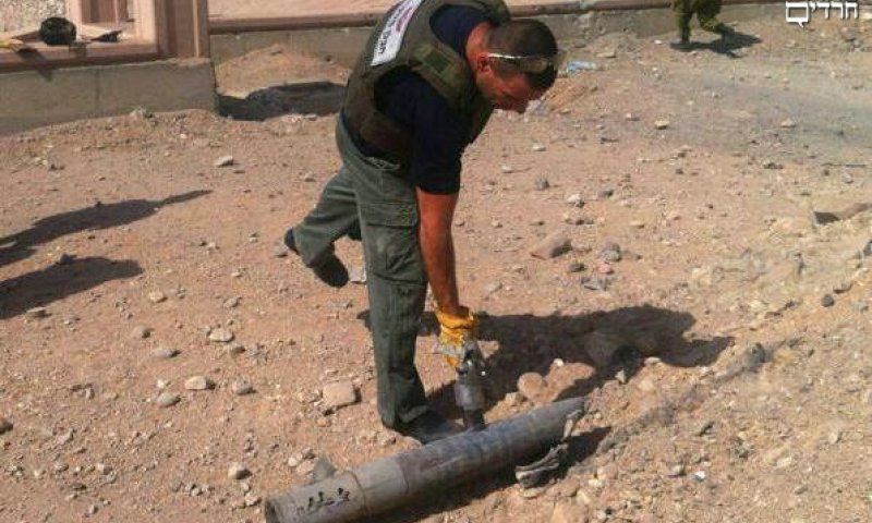 The rocket which exploded; photography: Israeli police 