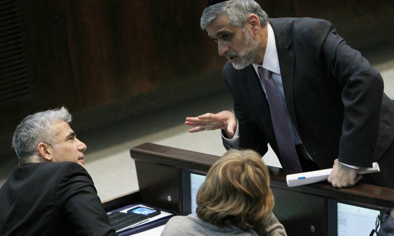 Yishai and Lapid. Photo: Flash 90 