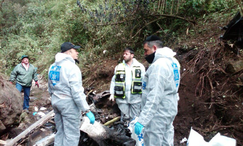 מתנדבי זק"א מקסיקו באסון התרסקות מסוק של משה סאבא ובני משפחתו. צילום ארכיון