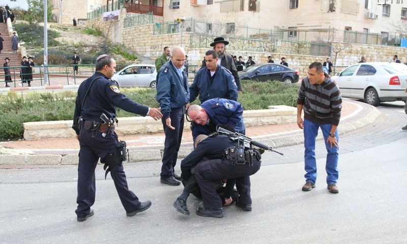 ממראות ההפגנה בבית שמש. צילום: יעקב לדרמן