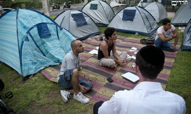 המאהלים בתל אביב. צילום ארכיון 