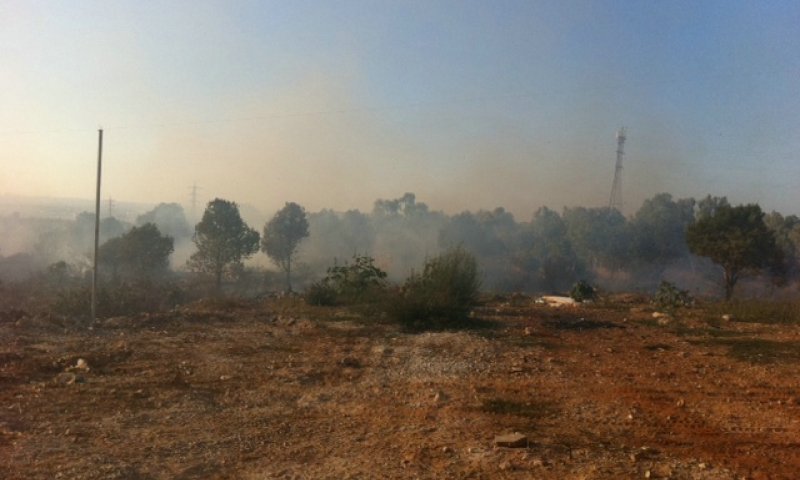 רגעי השריפה  הראשונים. צילום: בחדרי חרדים