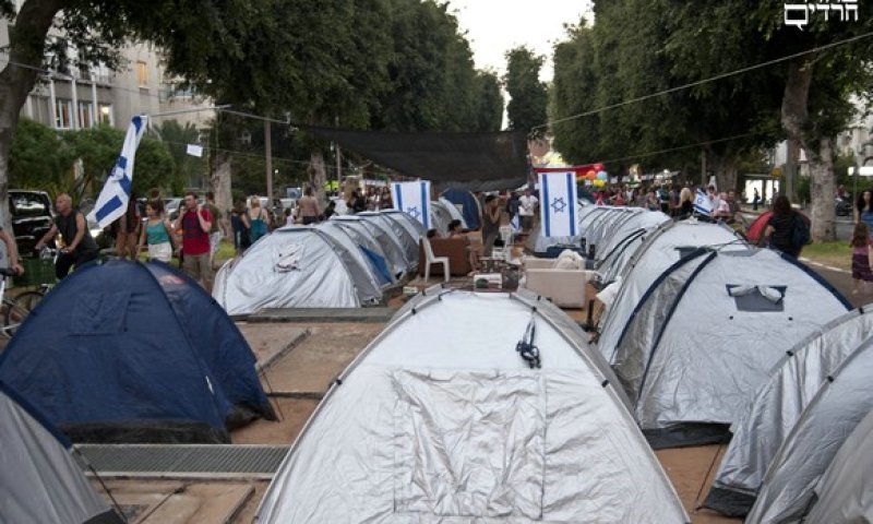 אוהלי המחאה. צילום: מנחם הלוי