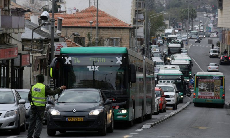 רחוב אגריפס. סואן ומסוכן; צילום פלאש 90