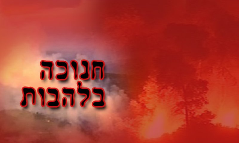 השריפה בכרמל.  עיבוד תמונה: בחדרי חרדים