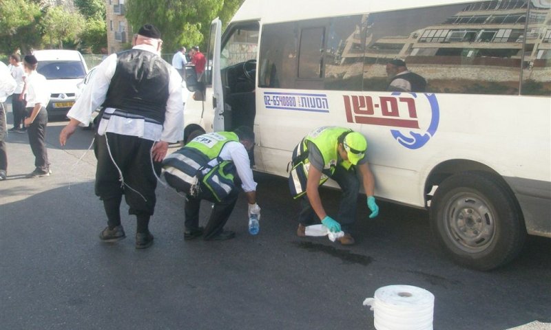 זירת התאונה - צילום: דוברות זק"א