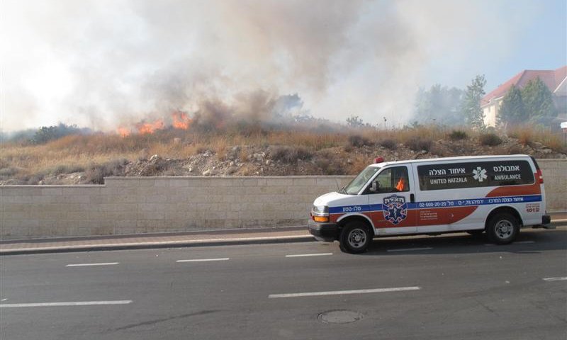 אחת השריפות. צילום: יצחק לב ארי